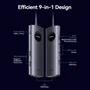 Vention TQVHB Docking Station USB-C 9 en 1: 2xHDMI 4K 60Hz, 3xUSB, RJ45 Gigabit, Lector Tarjetas SD/TF, USB-C PD 100W, Aluminio Gris